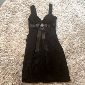 Black Ruffle Holiday Dress